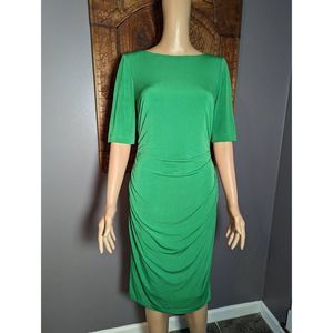 Vince Camuto Size 10 Green Fitted Dress Beautiful!